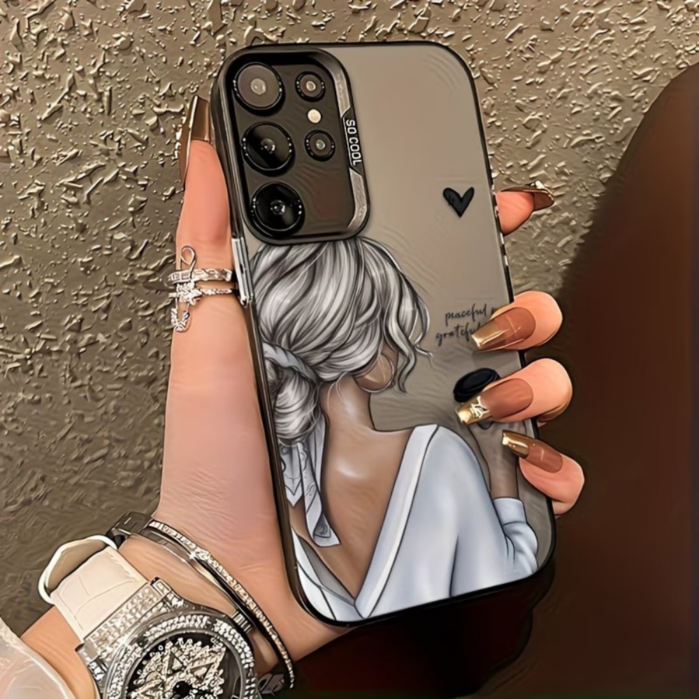 Phone Cases For Samsung S21 5G - Peaceful Grateful Girl Print Phone Case