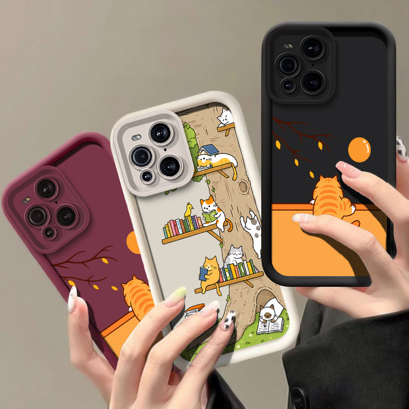 Phone Cases Oppo - Cartoon Animal Cat Phone Case For
