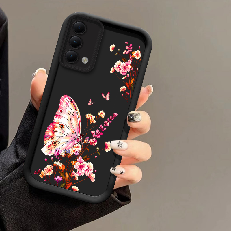 Phone Cases Oppo - Printed Butterfly Flower Phone Case For