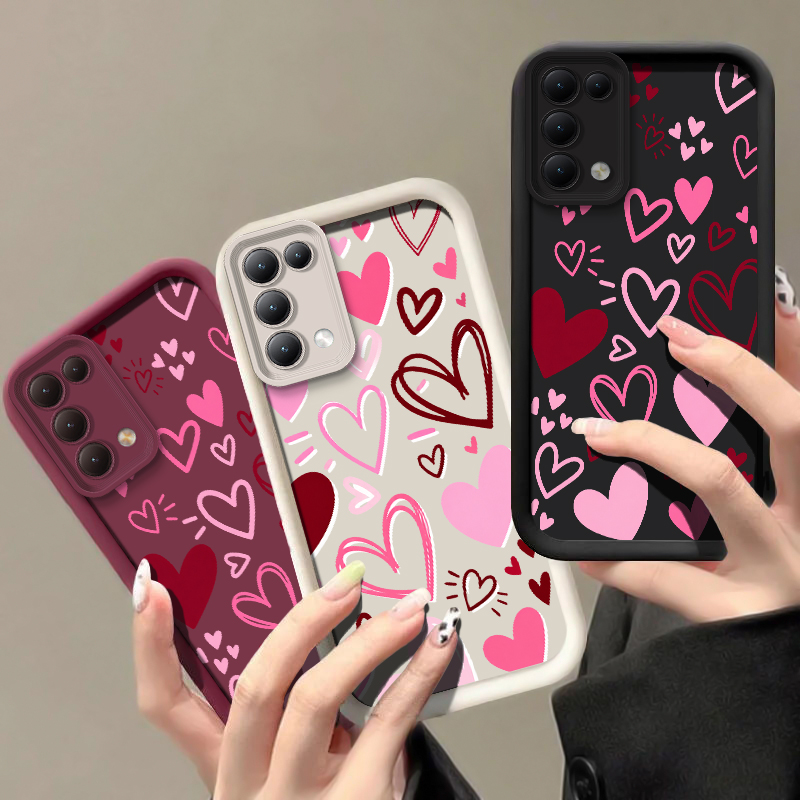 Pink Red Hearts Phone Case For - Phone Cases Oppo ulasan dan harga