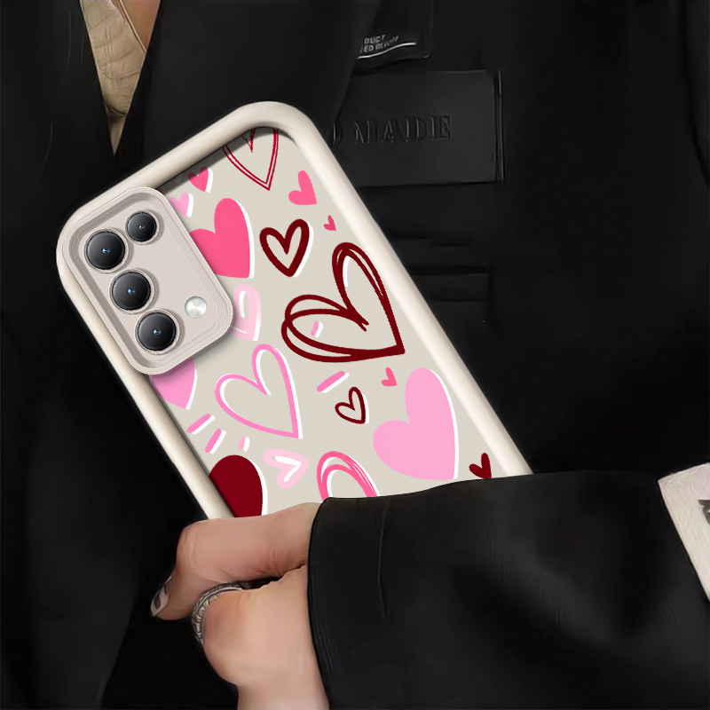 Pink Red Hearts Phone Case For - Phone Cases Oppo ulasan dan harga