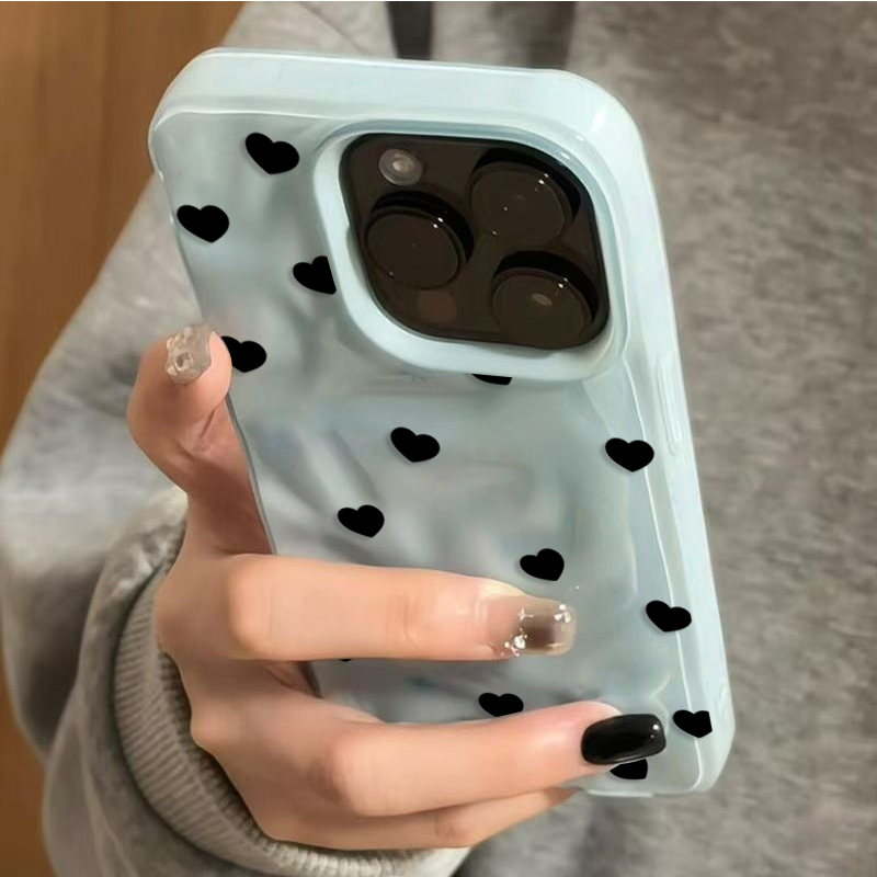 Aesthetic Cute Black Heart Sho - Phone Cases Cute Iphone 14 ulasan dan harga