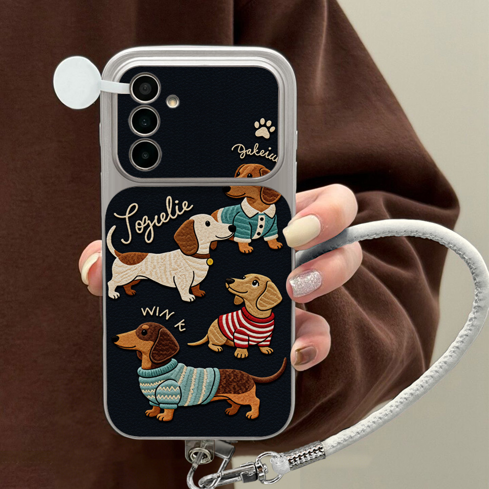 Cartoon Dachshund Phone Case F - Phone Cases Leather ulasan dan harga