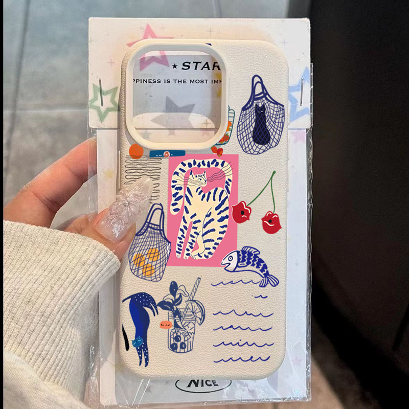 Cute Cherry Cat Print Phone Ca - Phone Cases Cute Iphone 14 ulasan dan harga