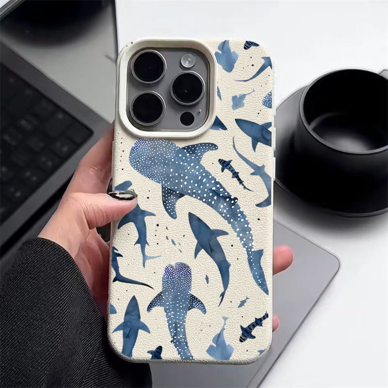 Ocean Shark Whale Pattern Phon - Phone Cases Leather ulasan dan harga
