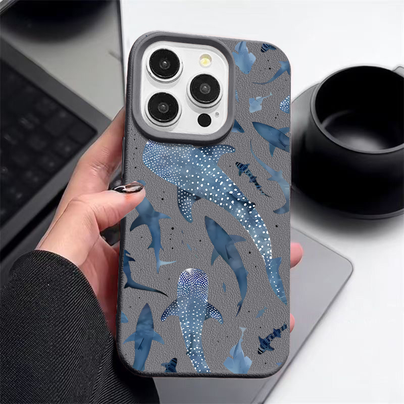 Ocean Shark Whale Pattern Phon - Phone Cases Leather ulasan dan harga