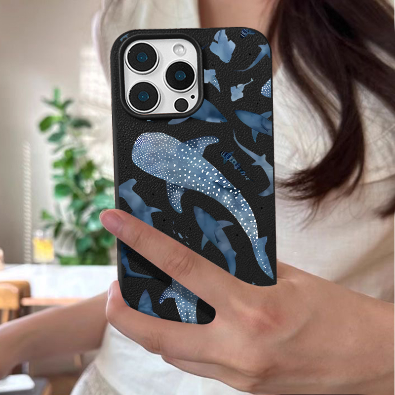 Ocean Shark Whale Pattern Phon - Phone Cases Leather ulasan dan harga