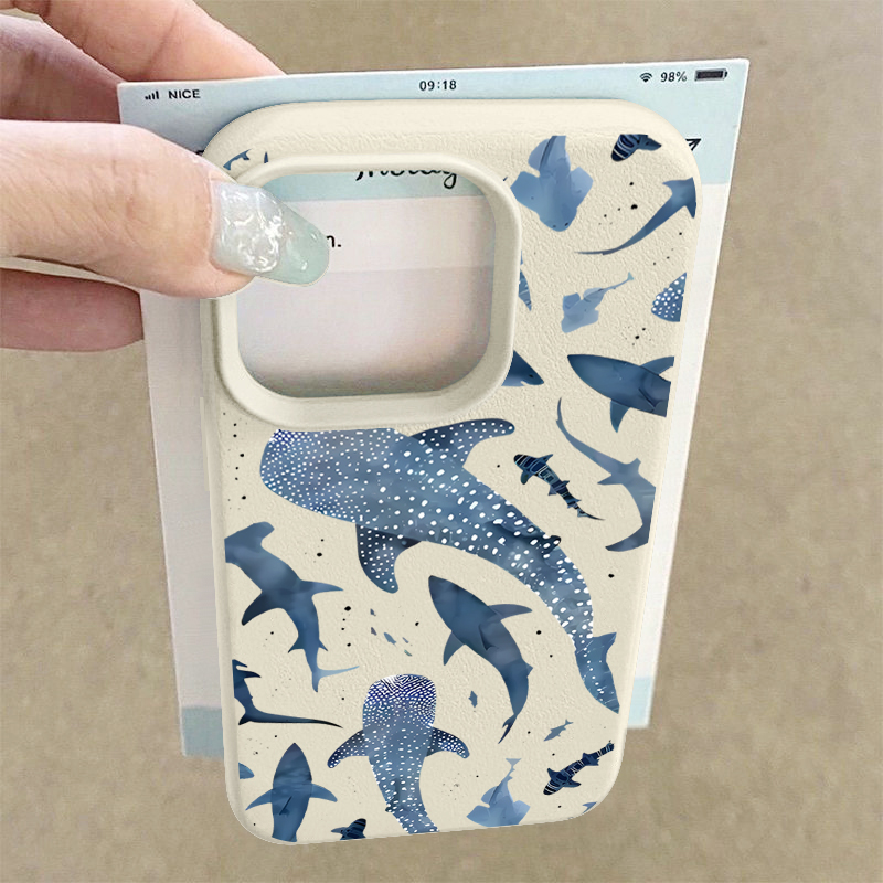 Ocean Shark Whale Pattern Phon - Phone Cases Leather ulasan dan harga
