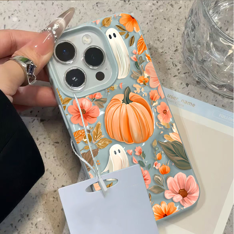 Autumn Fall Cute Ghost Pumpkin - Phone Cases Cute Iphone 14 ulasan dan harga