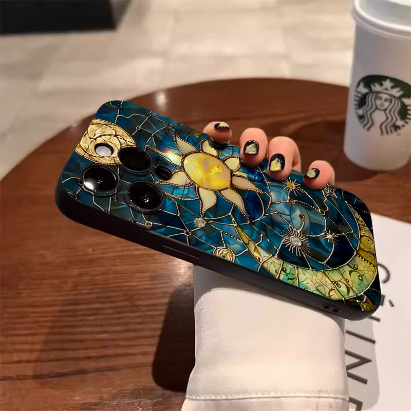 Aesthetic Sun Moon Print Phone - Phone Cases For Samsung S21 5G ulasan dan harga
