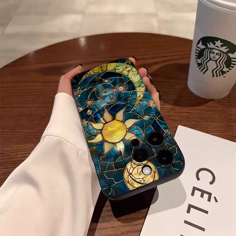 Aesthetic Sun Moon Print Phone - Phone Cases For Samsung S21 5G ulasan dan harga