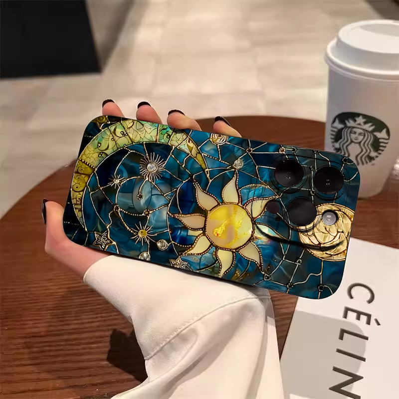 Aesthetic Sun Moon Print Phone - Phone Cases For Samsung S21 5G ulasan dan harga