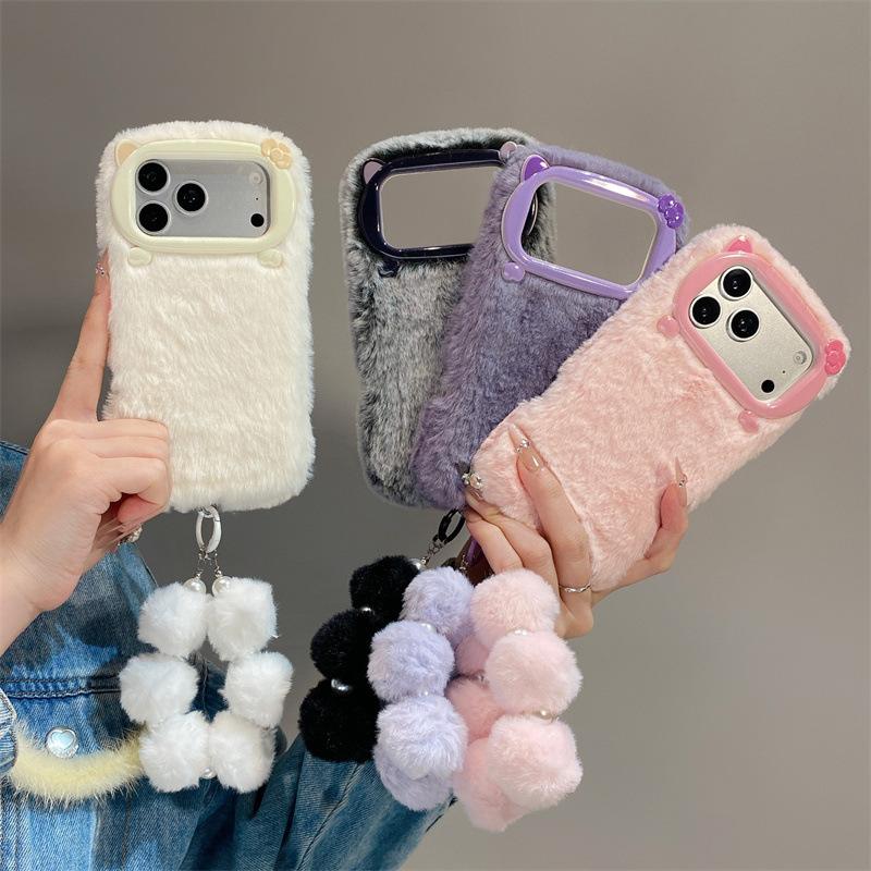 Luxury Solid Colors Furry Plus - Phone Cases For Iphone 15 ulasan dan harga