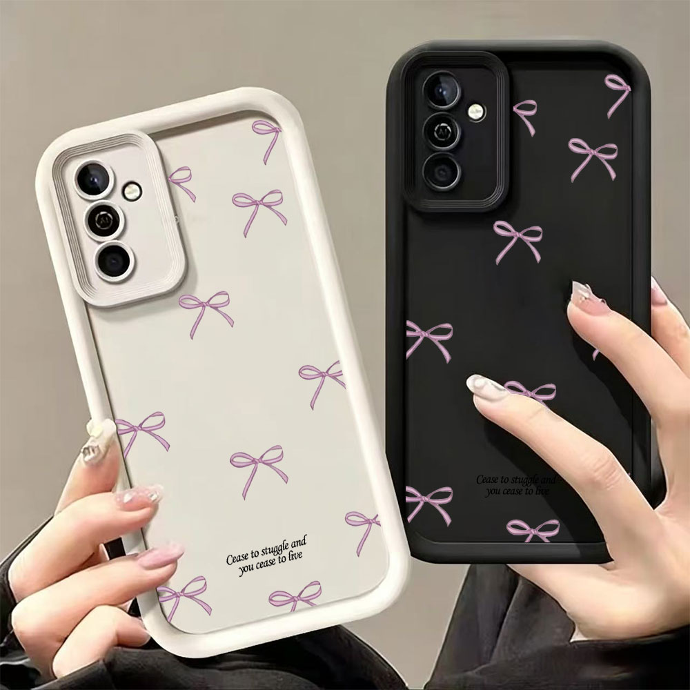 Pink Bow Print Soft TPU Phone  - Phone Cases For Samsung S21 5G ulasan dan harga