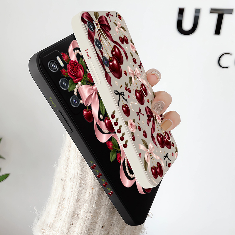Pink Bow Tie Red Cherry Case F - Vivo V40 ulasan dan harga