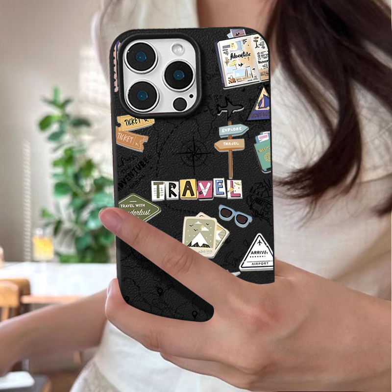 Travel Map Pattern Phone Case  - Phone Cases Leather ulasan dan harga