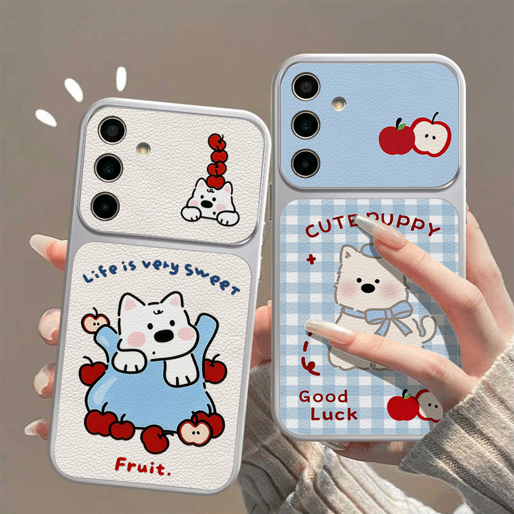 Cute White Puppy Phone Case Fo - Phone Cases Leather ulasan dan harga