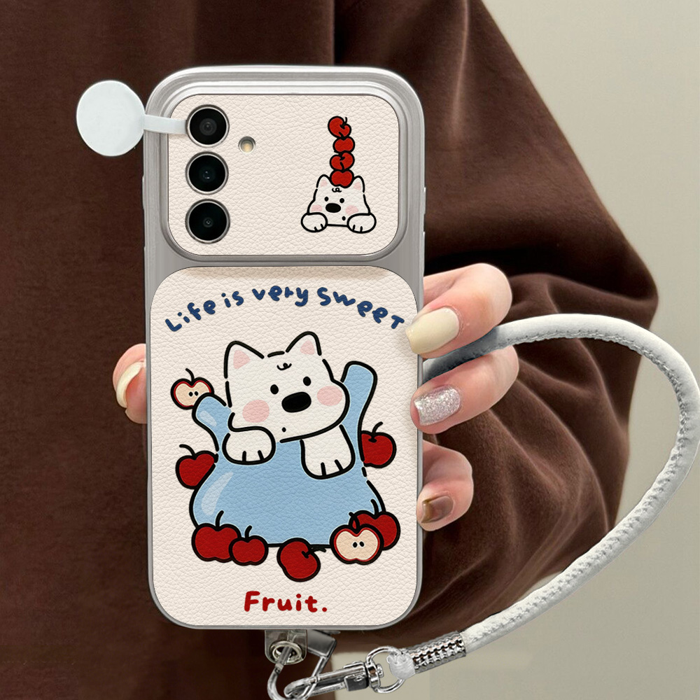 Cute White Puppy Phone Case Fo - Phone Cases Leather ulasan dan harga