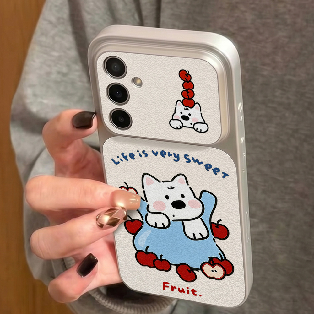 Cute White Puppy Phone Case Fo - Phone Cases Leather ulasan dan harga