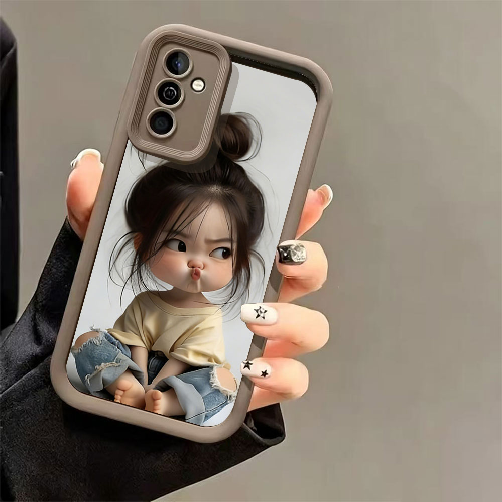 Meatball Head Girl Silicone Sh - Phone Cases For Samsung S21 5G ulasan dan harga