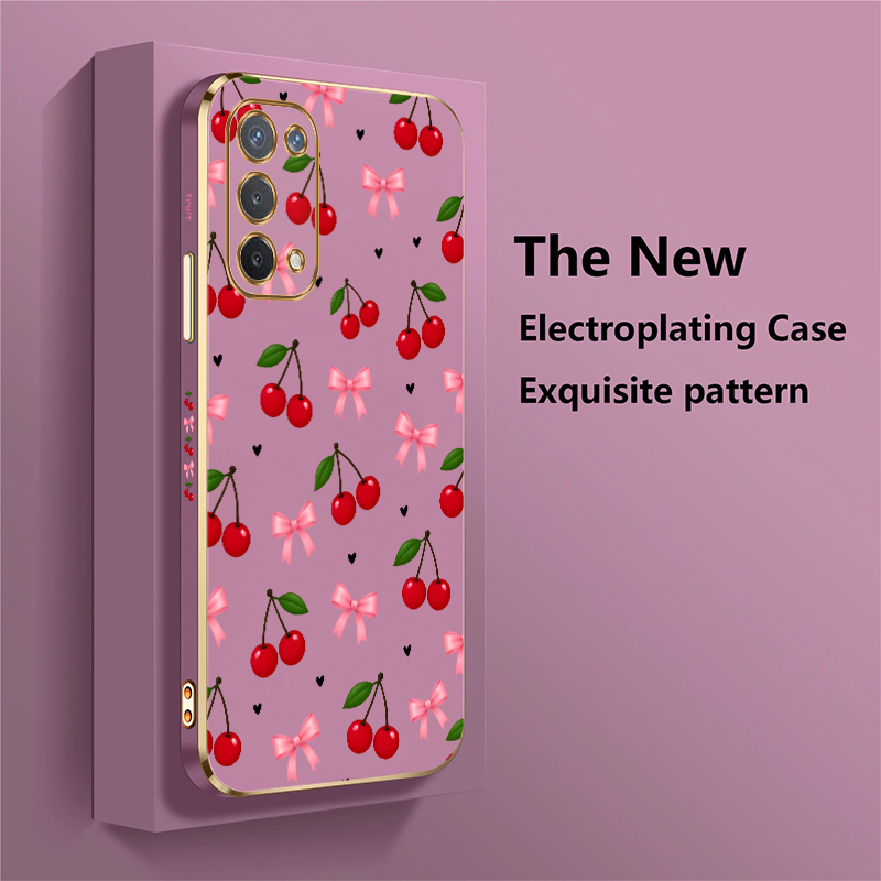 Cute Red Cherry Bow Phone Case - Phone Cases Oppo ulasan dan harga