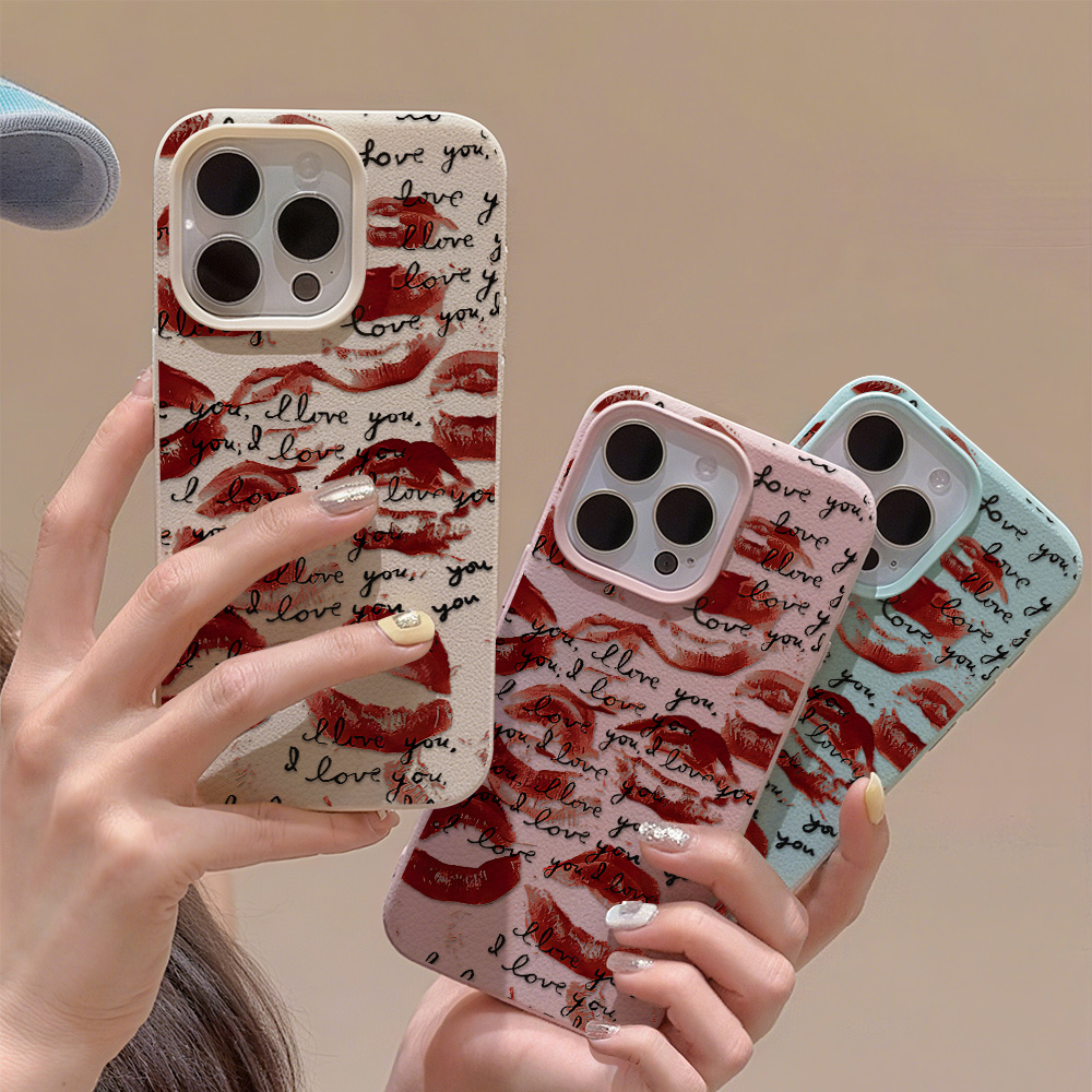 Bright Red Lips Leather Phone  - Phone Cases Leather ulasan dan harga