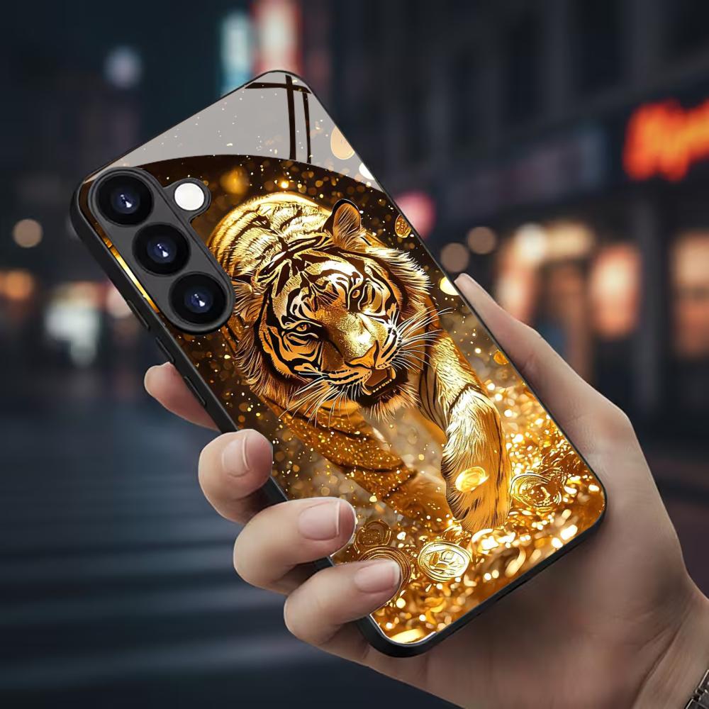 Tiger pattern glass Phone Case - Phone Cases For Samsung S21 5G ulasan dan harga