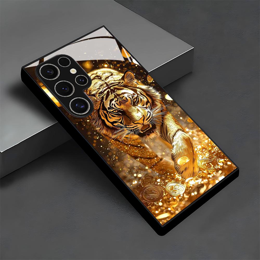 Tiger pattern glass Phone Case - Phone Cases For Samsung S21 5G ulasan dan harga
