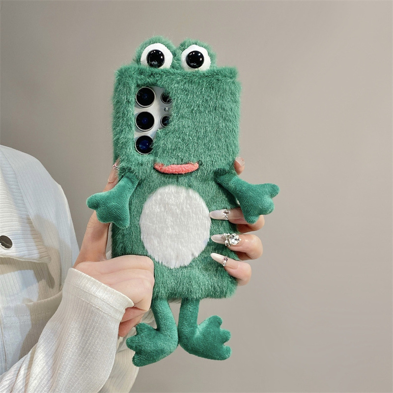 Plush Frog Phone Case, Cute Gr - Phone Cases Samsung S25 ulasan dan harga