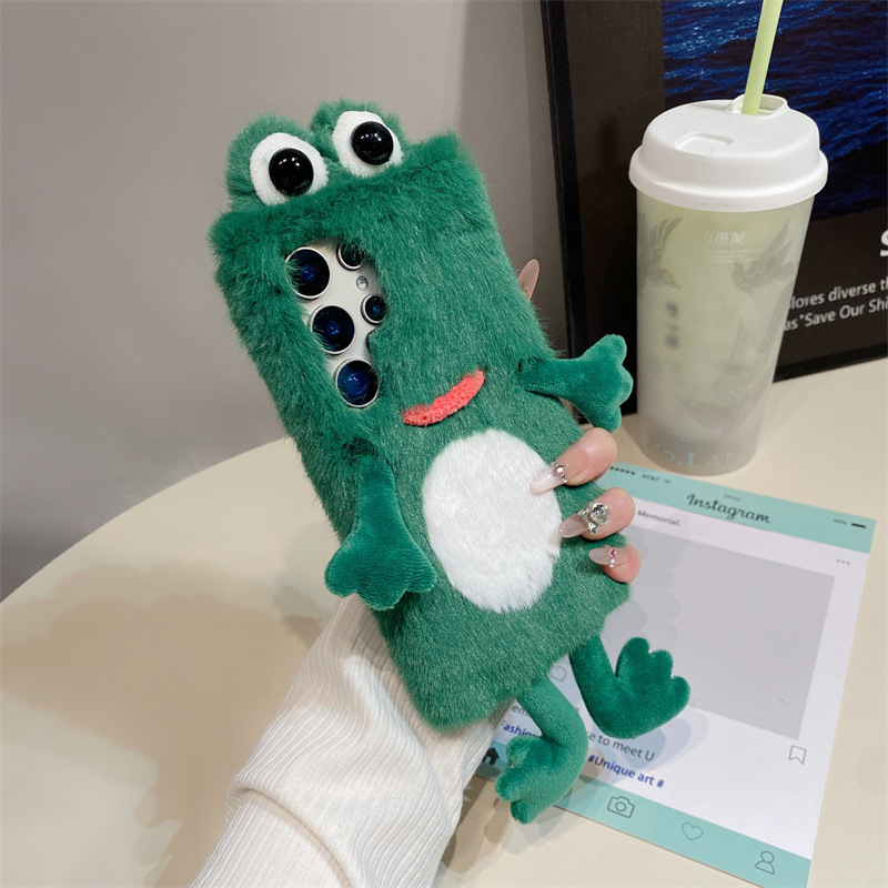 Plush Frog Phone Case, Cute Gr - Phone Cases Samsung S25 ulasan dan harga
